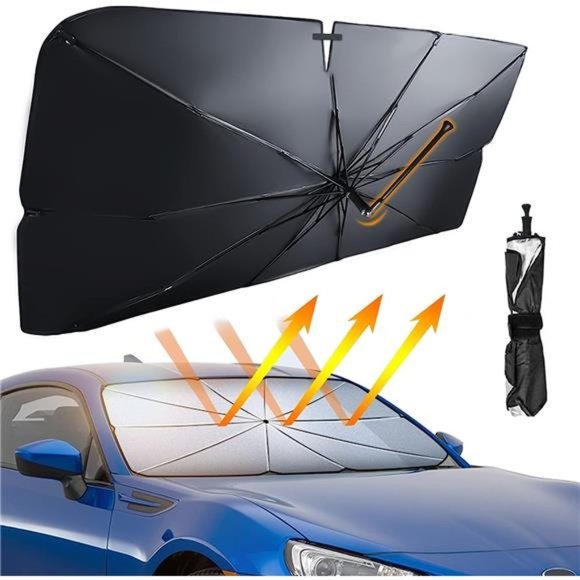 Car Windshield Sun Shade Umbrella, Upgraded Car Windshield Cover Sunshade - Picture 1 of 6